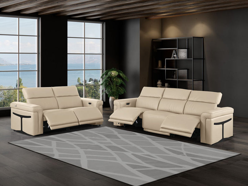 1126 - 5-Piece Modular Power Reclining Sofa And Loveseat Set In With 4 Power Recliners & Power Headrests