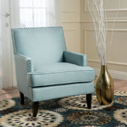 Serenada - Upholstered Fabric Club Chair With Nailhead Trim And Tapered Birch Legs - R&R Furniture Gallery (Fountain Valley, CA)