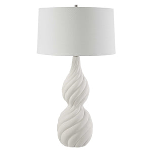 Twisted Swirl - Table Lamp - White