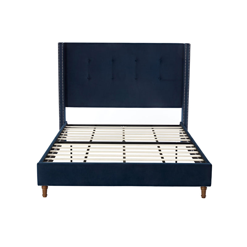 Peyton - Upholstered Bed With 54" High Headboard, Traditional Hand Buttoned Tufting - R&R Furniture Gallery (Fountain Valley, CA)
