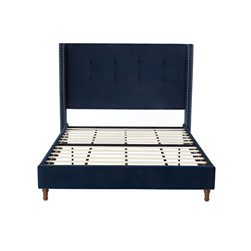 Peyton - Upholstered Bed With 54" High Headboard, Traditional Hand Buttoned Tufting - R&R Furniture Gallery (Fountain Valley, CA)