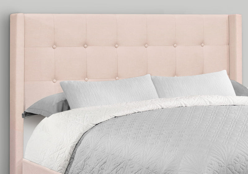 Queen Size Bed Upholstered - Pink - R&R Furniture Gallery (Fountain Valley, CA)