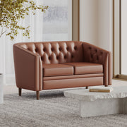 Sophisticated Loveseat With Diamond Stitched Detailing - R&R Furniture Gallery (Fountain Valley, CA)