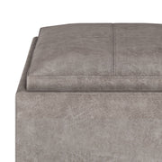 Rockwood - Upholstered Cube Storage Ottoman With Tray - R&R Furniture Gallery (Fountain Valley, CA)