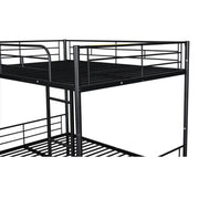 Steel construction bunk bed by DreamHaus showing sturdy metal frame and two stacked sleeping areas in a modern bedroom setting.