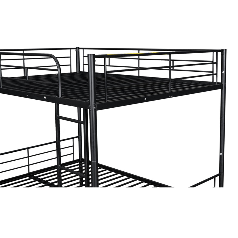 Steel construction bunk bed by DreamHaus showing sturdy metal frame and two stacked sleeping areas in a modern bedroom setting.