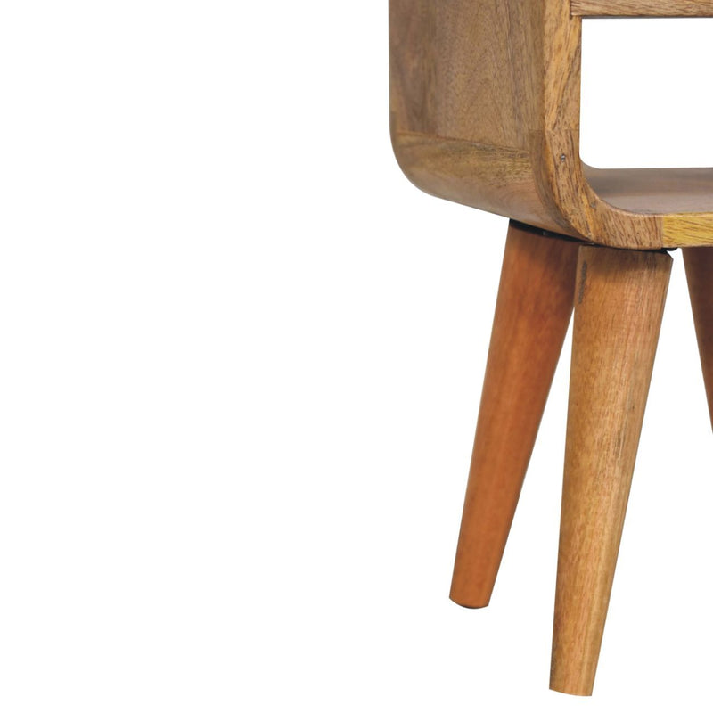 Mini California Curved Nightstand Wth Lower Slot - R&R Furniture Gallery (Fountain Valley, CA)