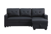 Upholstered Pull Out Sectional Sofa With Chaise - R&R Furniture Gallery (Fountain Valley, CA)