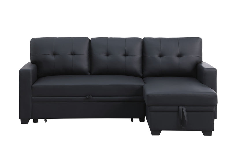 Upholstered Pull Out Sectional Sofa With Chaise - R&R Furniture Gallery (Fountain Valley, CA)