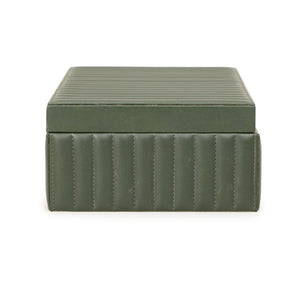 Eton - Ribbed Vegan Leather Hospitality Grade Storage Box - Green