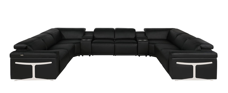 1126 - 10-Piece U-Shaped Sectional Sofa In With 4 Power Recliners & Power Headrests