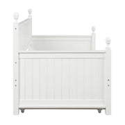 White twin size daybed and trundle bed from DreamHaus, featuring a sleek design and sturdy frame, ideal for guest rooms or compact spaces.