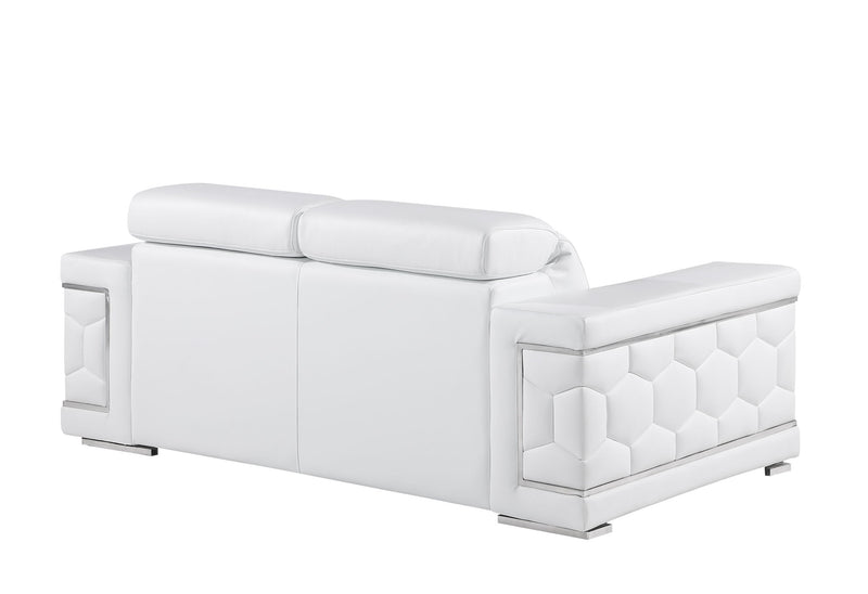 296 - Genuine Leather Loveseat - R&R Furniture Gallery (Fountain Valley, CA)