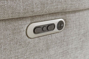 Richland - Power Reclining Console Loveseat - Bristol Gray