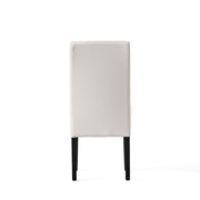 Carter - 5 Tuft Dining Chair With Button Tufted Backrest And Espresso Legs - Ivory - R&R Furniture Gallery (Fountain Valley, CA)