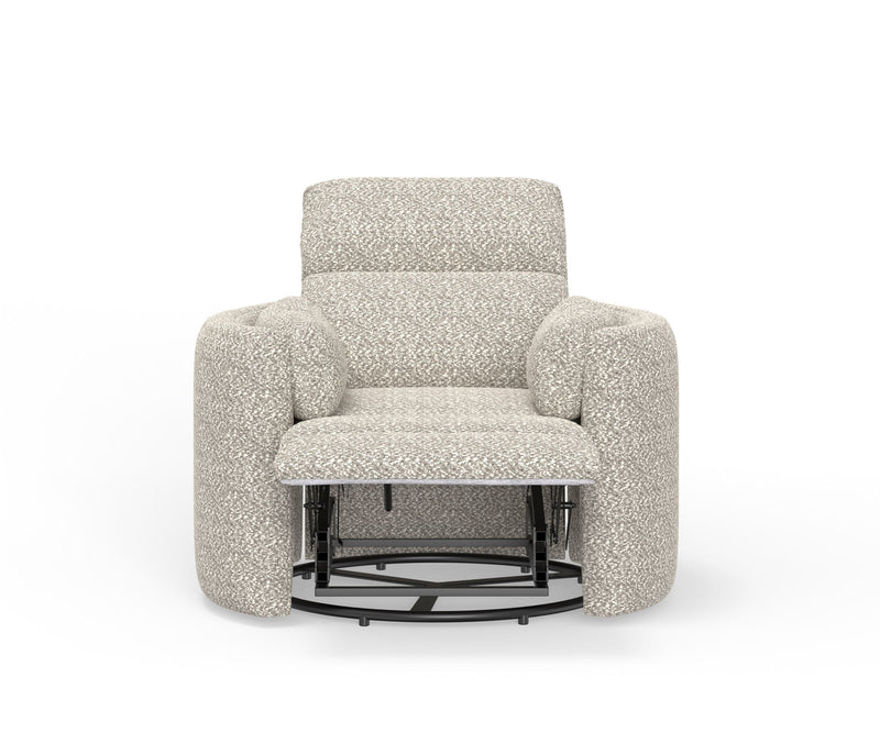 Parker Living Radius Power Swivel Glider Recliner chair set with plush upholstery and adjustable reclining feature.