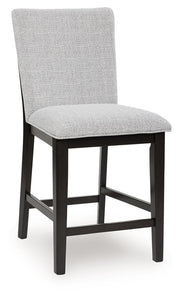 Neymorton - Upholstered Barstool (Set of 2) - Dark Grayish Brown - R&R Furniture Gallery (Fountain Valley, CA)