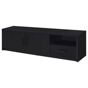Ian - 2 Door TV Stand Media Console With Storage - Black