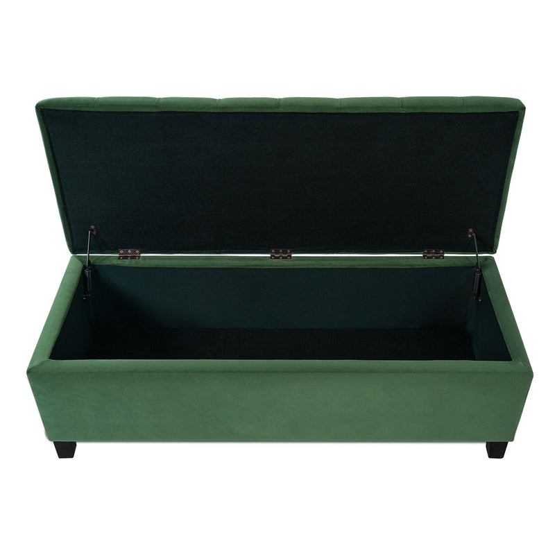 Upholstered Storage Ottoman Bench, Foot Rest For Bedroom - R&R Furniture Gallery (Fountain Valley, CA)