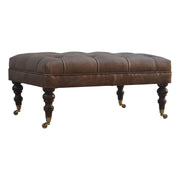 Buffalo - Ottoman With Castor Legs - R&R Furniture Gallery (Fountain Valley, CA)