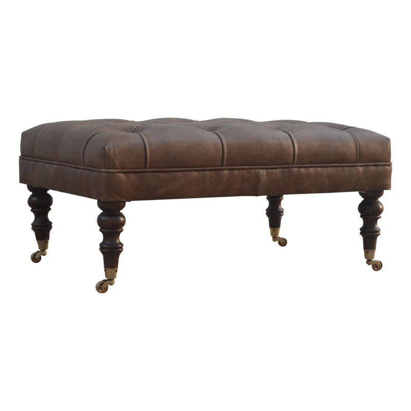 Buffalo - Ottoman With Castor Legs - R&R Furniture Gallery (Fountain Valley, CA)