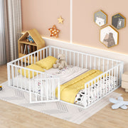 Metal Floor Bed Frame With Fence And Door - R&R Furniture Gallery (Fountain Valley, CA)