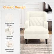 Upholstered Accent Chair Tufted Armchair For Living Room And Bedroom - R&R Furniture Gallery (Fountain Valley, CA)