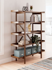 Lyncott - 3 Pc. - Home Office Desk, Chair, Bookcase - Brown - R&R Furniture Gallery (Fountain Valley, CA)