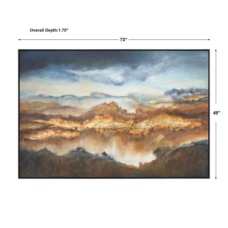 Valley Of Light - Landscape Art - Blue