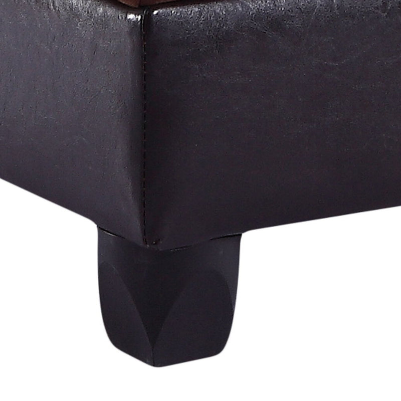 Contemporary upholstered storage ottoman by Glory Furniture with a sleek design and soft fabric upholstery.