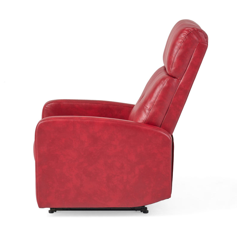Contemporary Recliner Chair With Push Back Function - R&R Furniture Gallery (Fountain Valley, CA)