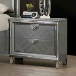 Emmeline - Nightstand w/ USB, Silver