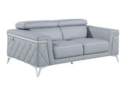 1140 - Top Grain Italian Leather Loveseat - R&R Furniture Gallery (Fountain Valley, CA)