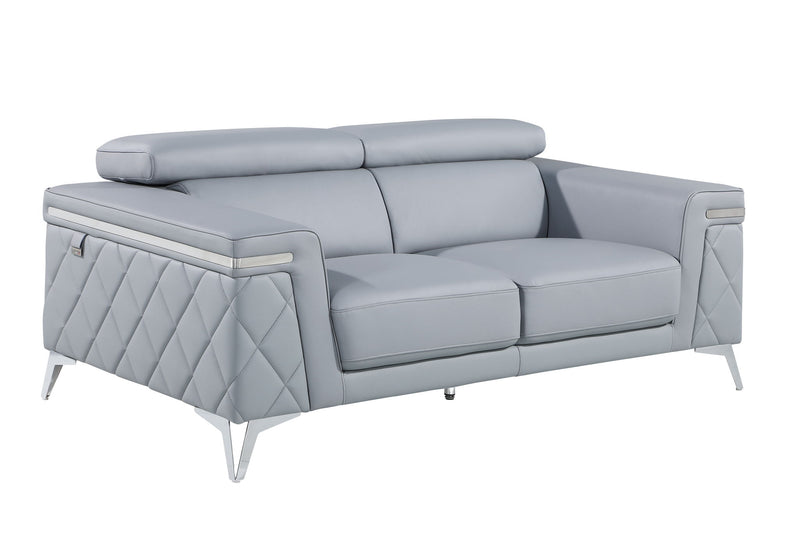 1140 - Top Grain Italian Leather Loveseat - R&R Furniture Gallery (Fountain Valley, CA)