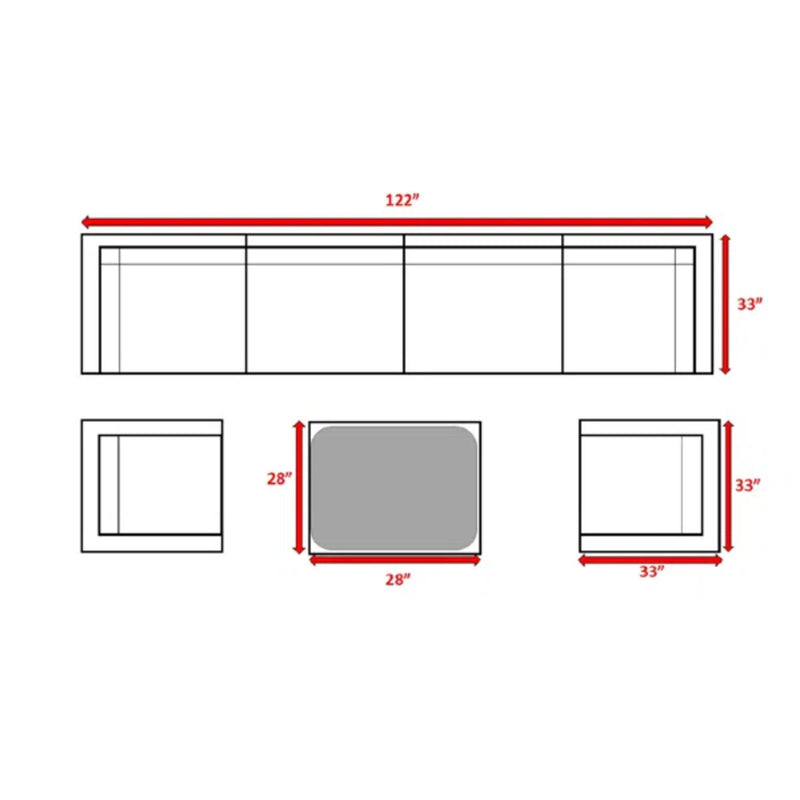 Stylish Entertainment Sectional Set, Outdoor Living - R&R Furniture Gallery (Fountain Valley, CA)