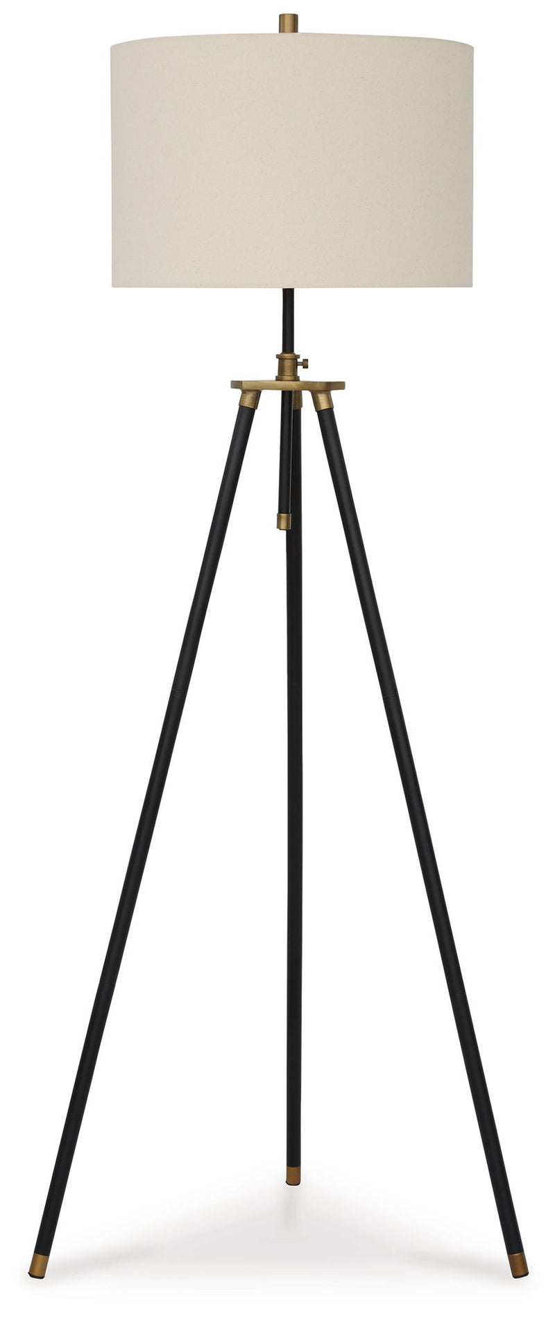 Cashner - Metal Floor Lamp - Black / Gold Finish - R&R Furniture Gallery (Fountain Valley, CA)