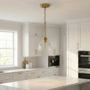 Ember - 3 Candle Lights Chain Pendant - Clear / Gold - R&R Furniture Gallery (Fountain Valley, CA)