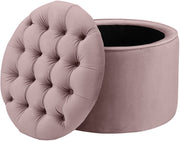 Queen - Velvet Storage Ottoman - R&R Furniture Gallery (Fountain Valley, CA)