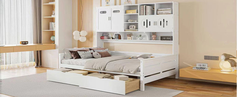 Daybed With All-In-One Cabinet And Shelf - R&R Furniture Gallery (Fountain Valley, CA)