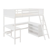Loft Bed With Shelves With Desk - R&R Furniture Gallery (Fountain Valley, CA)