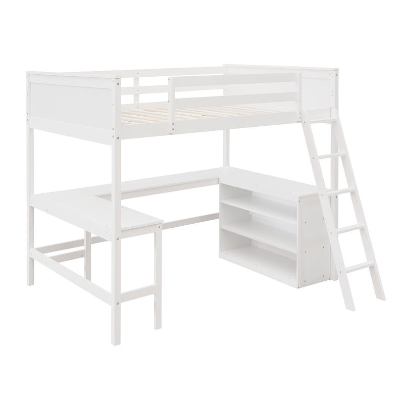 Loft Bed With Shelves With Desk - R&R Furniture Gallery (Fountain Valley, CA)