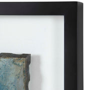 Set of two framed abstract prints featuring shimmering blue agate designs by Uttermost, perfect for modern wall decor.