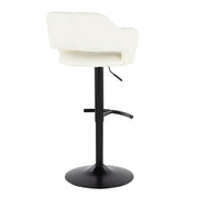 Lumi Source Margarite contemporary adjustable barstools with swivel, rounded T-footrest, set of 2, modern kitchen or bar seating