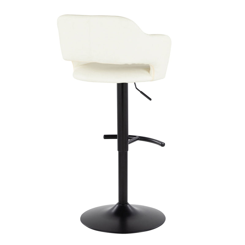 Lumi Source Margarite contemporary adjustable barstools with swivel, rounded T-footrest, set of 2, modern kitchen or bar seating