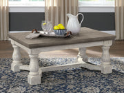 Havalance - Rectangular Cocktail Table - Gray / White - R&R Furniture Gallery (Fountain Valley, CA)