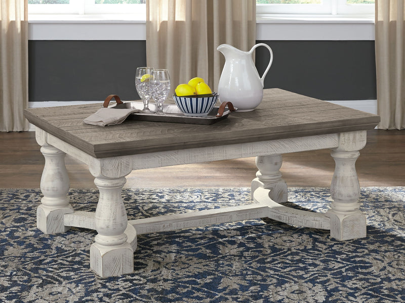 Havalance - Rectangular Cocktail Table - Gray / White - R&R Furniture Gallery (Fountain Valley, CA)