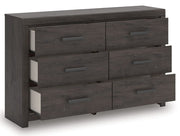 Prendonea - Six Drawer Dresser - Charcoal - R&R Furniture Gallery (Fountain Valley, CA)