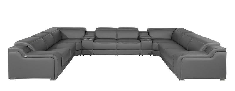 1116 - 10-Piece U-Shaped Sectional Sofa In With 4 Power Recliners & Power Headrests