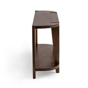 Classic Home Alenna round coffee table with a sleek wooden top and modern design, perfect for living room decor.