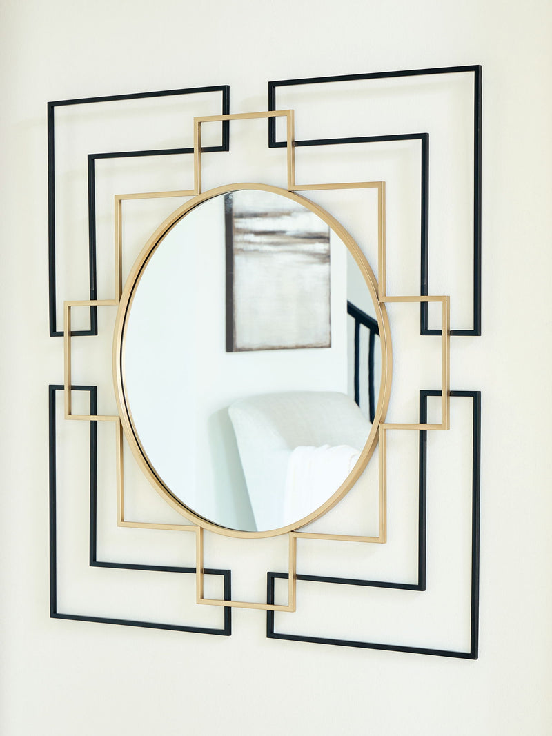 Oceanal - Accent Mirror - Black / Gold Finish - R&R Furniture Gallery (Fountain Valley, CA)